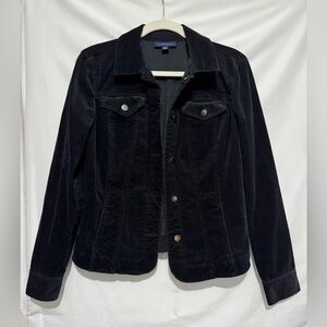 Charter Club Women’s Black Corduroy Button Down Jacket Size S